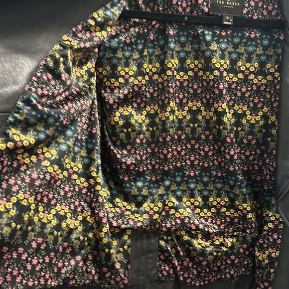 Ted Baker Leather Moto Jacket. Size 3. - Picture 3 of 7